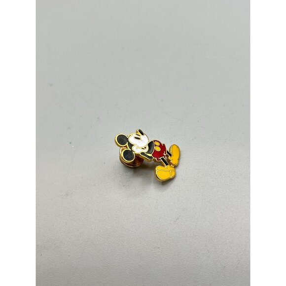 Vintage Walt Disney Mickey Mouse Tack Pin Gold Tone Enamel Made in Taiwan - Picture 2 of 6